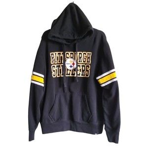 '47 Brand Pittsburgh Steelers Retro Logo Hoodie Hooded Sweatshirt Men's XL